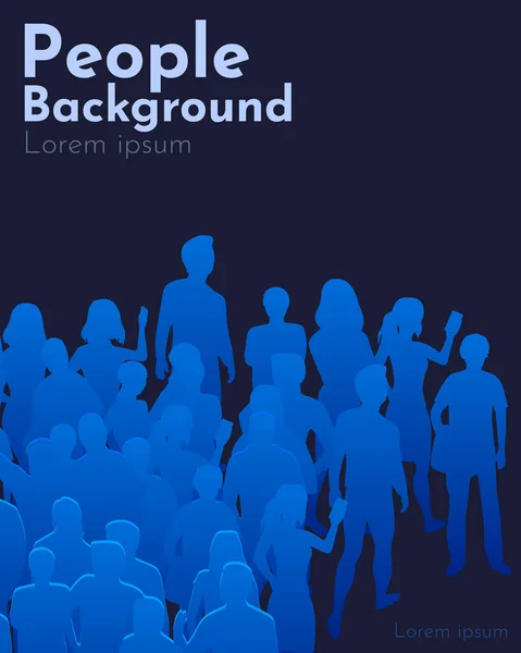 Large group of people background. People crowd concept. Vector illustration