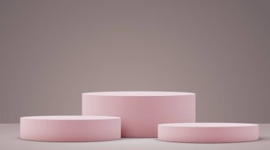 Soyut sahne arkaplanı. Ürün sunumu, modelleme, kozmetik ürünler, podyum, sahne kaidesi veya platformu. Vektör illüstrasyonu