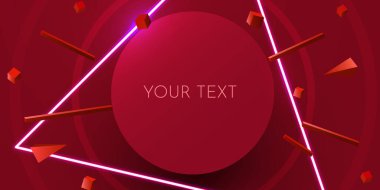 Soyut yuvarlak çerçeve. Geometrik arkaplan. Vektör illüstrasyonu