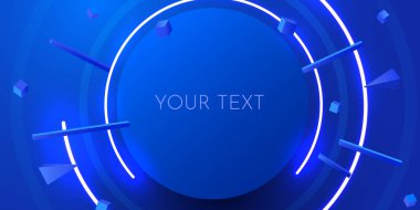 Soyut yuvarlak çerçeve. Geometrik arkaplan. Vektör illüstrasyonu