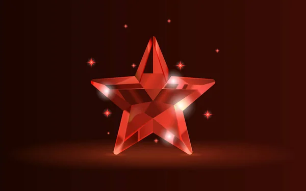 Star Crystal Prémium Díj Játékdíj Ikon Csillag Üveg Vektor — Stock Vector