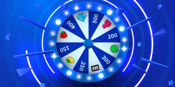 Roda Sorte Fortuna Roda Jogo Colorida Casino Online Casino Internet — Vetor de Stock