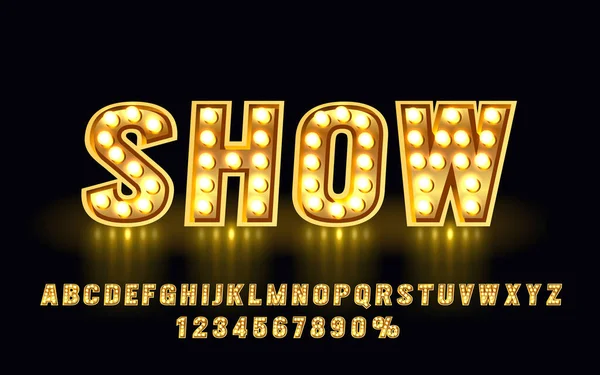 Show Font Set Collection Letters Numbers Symbol Vector Illustration — Stock Vector