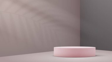 Soyut sahne arkaplanı. Ürün sunumu, modelleme, kozmetik ürünler, podyum, sahne kaidesi veya platformu. Vektör illüstrasyonu
