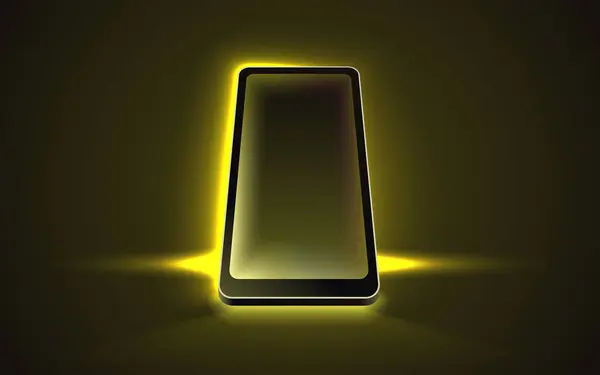 Smartphone Mobiele Scherm Technologie Mobiele Display Licht Vector — Stockvector