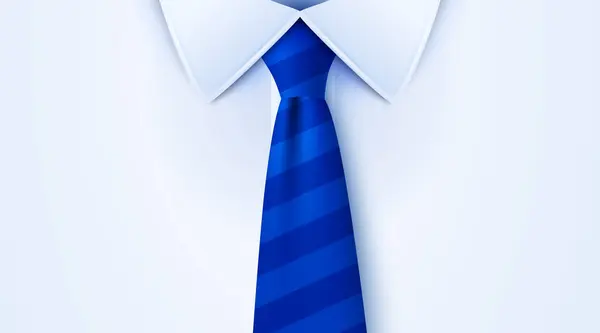 Close Classic Male Shirt Tie Vector Illustration — Stock Vector