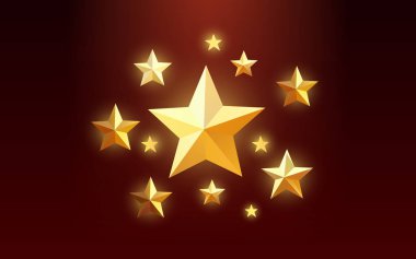 Ödül adaylığı podyumu, altın ödül töreni, sahne yıldızı töreni. Vektör