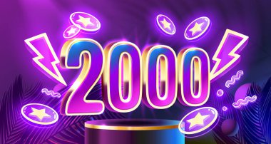 Bedava sikkeler 2000, tanıtım broşürleri, pankart oyunu. Vektör