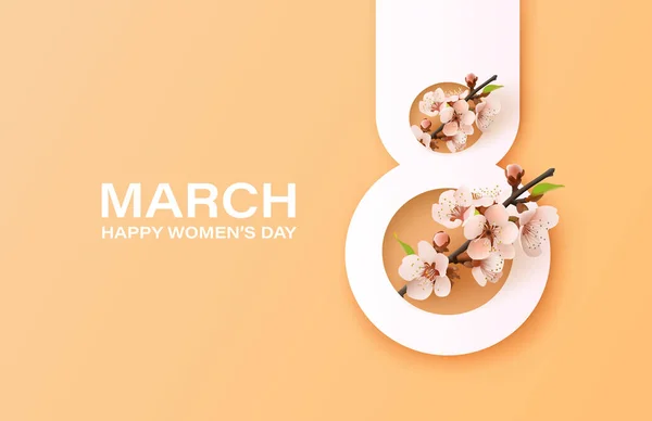 Internationale Vrouwendag Spandoek Flyer Voor Maart Dekking Nummer Vector — Stockvector