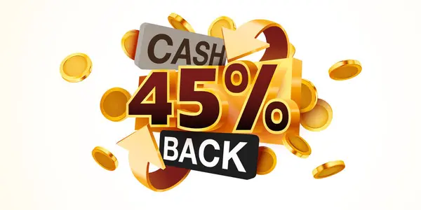 Cashback Procent Ikon Isolerad Den Grå Bakgrunden Cashback Eller Pengar — Stock vektor