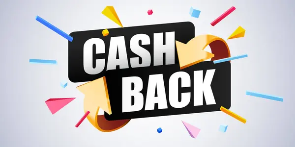 Ikona Cashback Izolovaná Šedém Pozadí Cashback Nebo Vrácení Peněz Label Royalty Free Stock Vektory