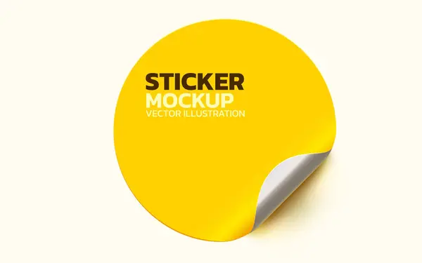 Samolepka Odlupovací Roh Izolované Bílém Pozadí Vektorově Žlutý Prázdný Papírový Vektorová Grafika