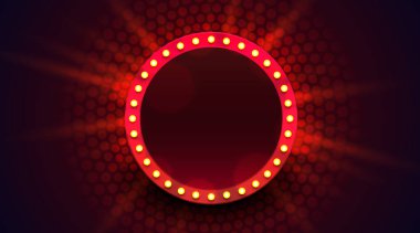 Hafif çerçeve etiketi, bar kumarhanesi, gösteri tabelası. Vektör