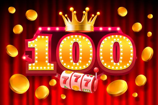 Casino Tours Gratuits Coupon Spécial 100 Pièces Bannière Offre Spéciale Illustration De Stock