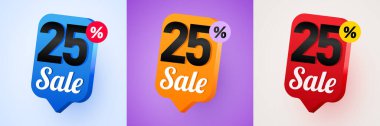 25 percent Off. Discount creative composition. Mega Sale. Vector illustration.