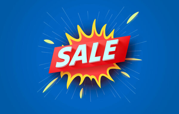 Специальное предложение баннер, мега скидка, магазин плакат наклейка. Вектор