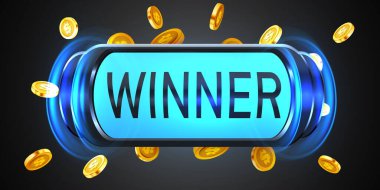 Siyah kumar makinesi büyük ikramiyeyi kazandı. 777 kazandı. Kumarhane ikramiyesi. Vektör illüstrasyonu