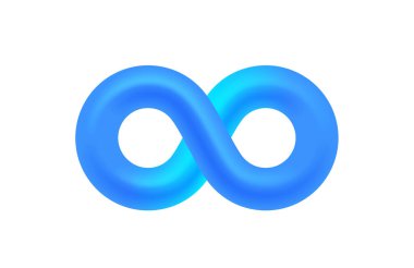 Sonsuz renk simgesi, işaret elemanı grafiği. Vektör