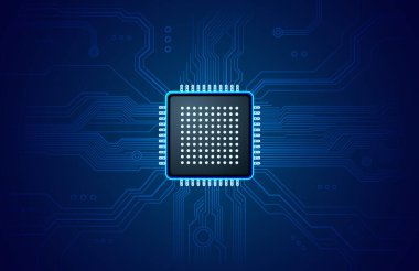 Ai chip, yenilik teknolojisi, ai sanat teknolojisi. Vektör