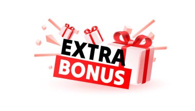 Fazladan hediye, hediye etiketi, bedava ürün. Ağ etiketi. Vektör