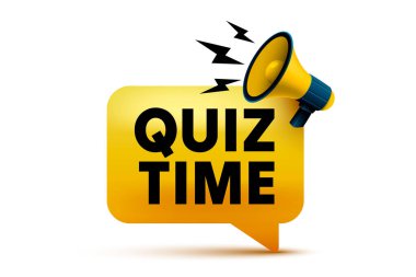 Zaman testi masajı, megafon etiket mesajı. Vektör