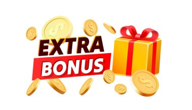 Ekstra bonus para, hediye etiketi, bedava ürün. Ağ etiketi. Vektör
