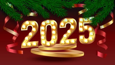 Mutlu Noeller, yeni yıl kartı. Vektör