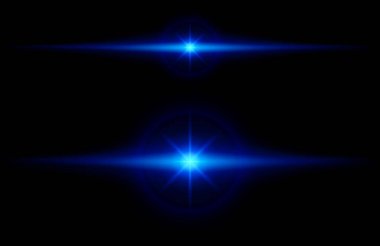 Siyah arka planda lazer ışını. Vektör