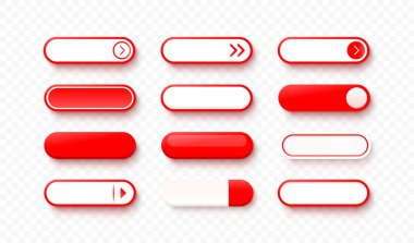 Buraya tıklayın, fare tıklaması, şeffaf arkaplan. Vektör 