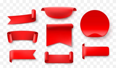 Çıkartma seti, amblem, satış afişi, kağıt etiketi. Vektör illüstrasyonu