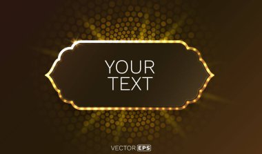 Klasik altın çerçeve, lüks pankart altın, yasal prim. Vektör