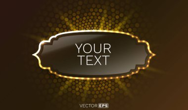 Klasik altın çerçeve, lüks pankart altın, yasal prim. Vektör