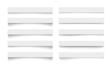 Gölge kağıdı seti, çerçeve nesneleri koleksiyonu. Vektör 