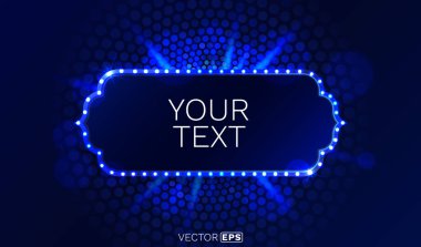 Hafif çerçeve etiketi, bar kumarhanesi, gösteri tabelası. Vektör