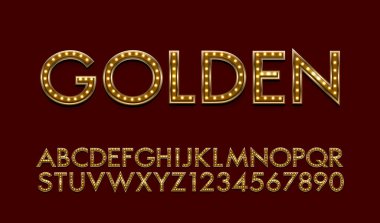 Yazı tipi kümesi koleksiyonunu, harfleri ve sayı simgesini göster. Vektör illüstrasyonu