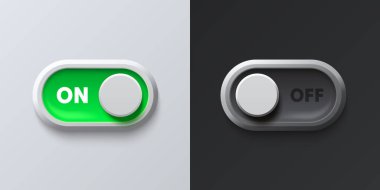 Geçiş düğmesini UI izole beyaz arka plan üzerinde. Vektör çizim