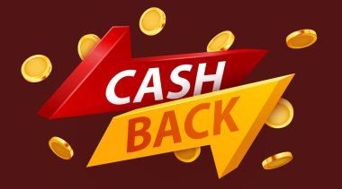 Beyaz arkaplanda nakit para ikonu izole edildi. Nakit veya para iade etiketi. Vektör illüstrasyonu