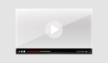 Çerçeve iniş sayfası, Tasarım İnternet video tarayıcı şablonu. Pencere çerçevesi araması, web sayfası. Vektör