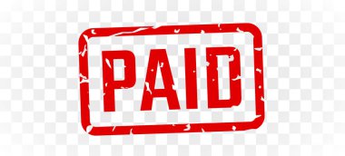 Kiralık pul, kırmızı mürekkep, grunge stili. Vektör illüstrasyonu