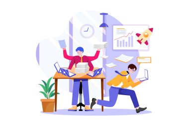 Bir grup adam dizüstü bilgisayarla bir proje yürütüyor.