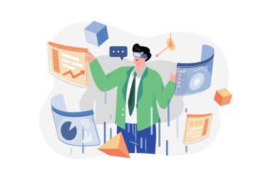 VR Teknolojisini kullanarak Analiz Yapan İş Adamları