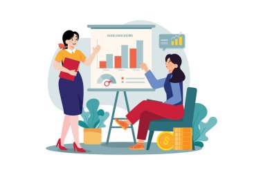 Kadın iyi göstergelerden bahsediyor