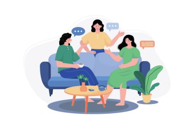 Yılbaşı gecesi illüstrasyon konsepti. Düz illüstrasyon beyaz arkaplanda izole edildi