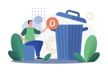 Empty States Illustration concept on white background