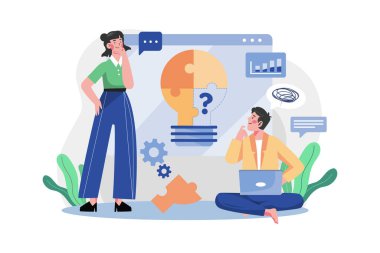 Beyaz arka planda Eksik Resimler Konsepti