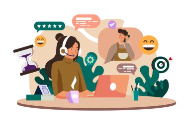 Destek genç kadın ile adam telefon konuşma