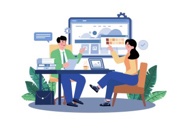 Design Consultant Illustration concept on white background