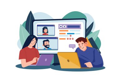 Çevrimiçi ileti günlüğü iletişimi sohbet ediyor.