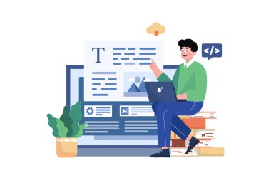 Beyaz arkaplanda SEO İçerik Resimleri konsepti