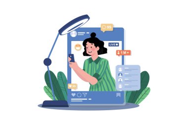 Sosyal medyada canlı yayın yapan kadınlar